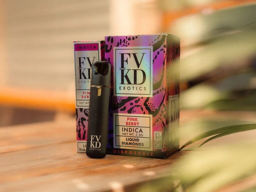 FVKD Blueberry Kush Disposable in a Full 3.5G Format fvkd disposable