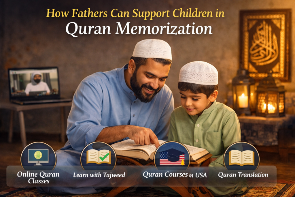How Fathers Can Support Children in Quran Memorization