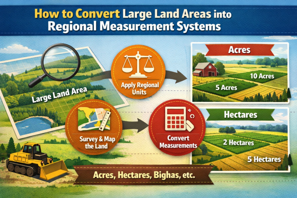 How to Convert Large Land Areas into Regional Measurement Systems
