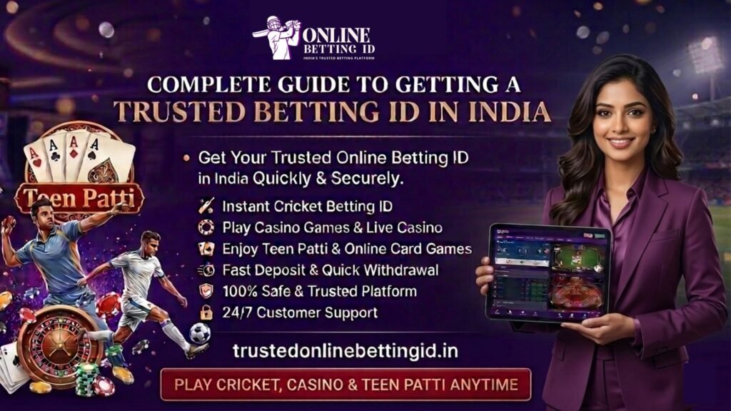 TrustedOnlineBettingID.in offers a Trusted Online Betting ID in India for cricket, casino, and 3 Patti games. Join a reliable platform with secure betting, fast withdrawal, and safe gaming experience today.