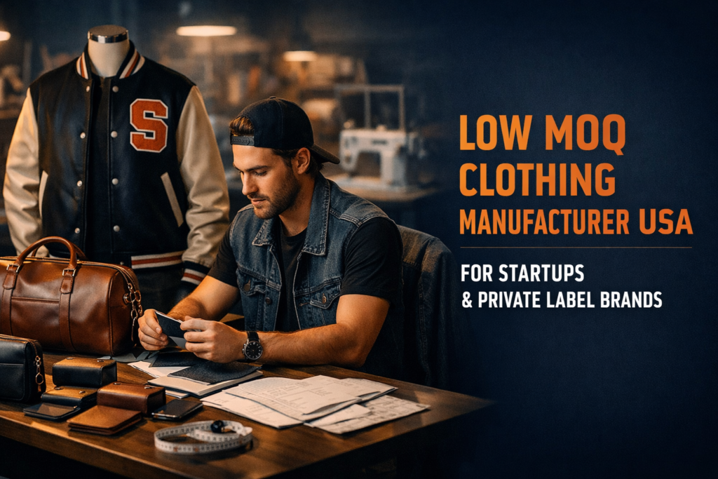 low MOQ clothing manufacturer USA