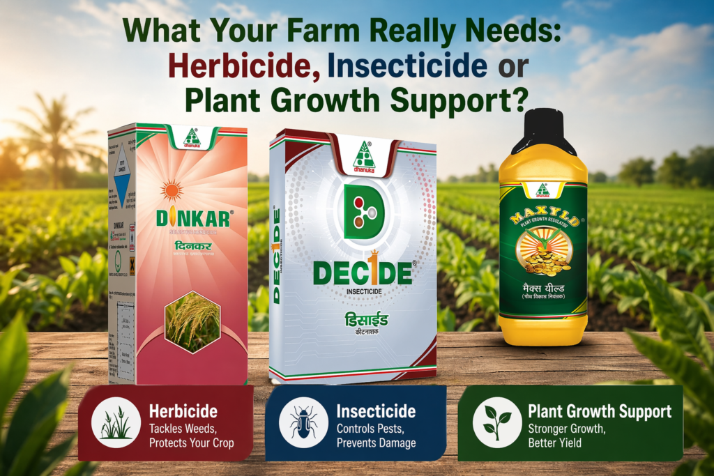 Farming products for weed, pest control and plant growth