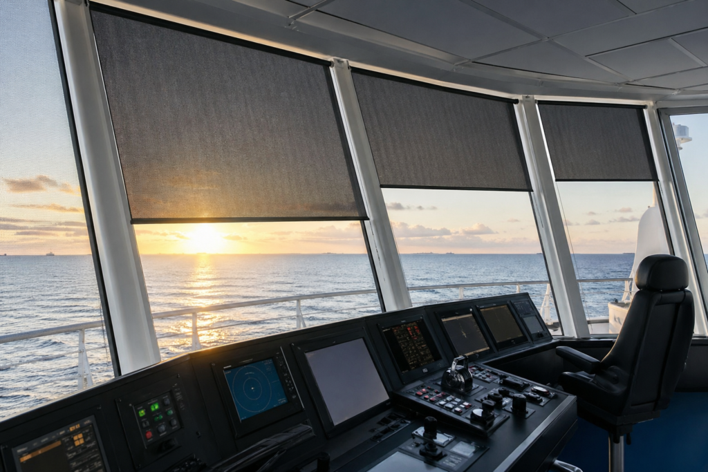 SOLASAFE Cassette Roller Sunscreens for Marine Protection Discover the benefits of SOLASAFE Cassette Roller Sunscreens for marine vessels, including heat reduction, glare control, UV protection