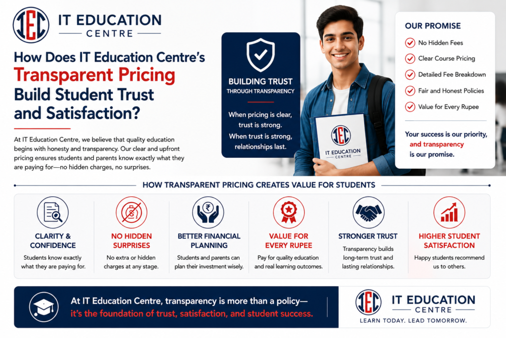 How Does IT Education Centre’s Transparent Pricing Build Student Trust and Satisfaction? Data Analytics Course in Pune