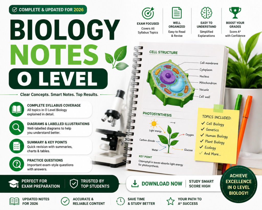 Biology Notes O Level for Complete Exam Success