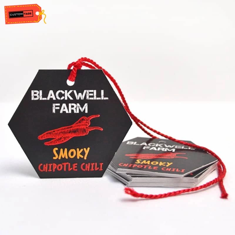 Custom Die-Cut Tags for Simple Product Packaging Custom die-cut tags