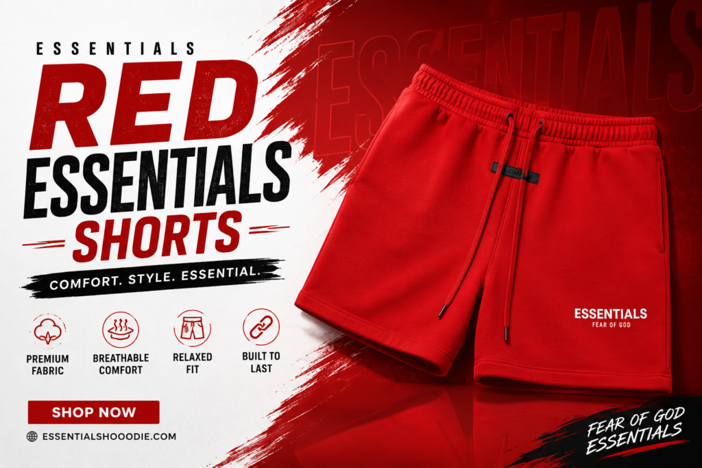 red essentials shorts