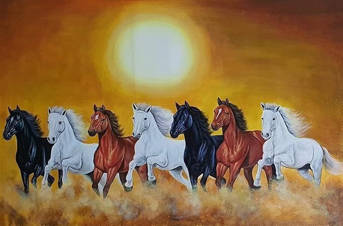 Understanding the Significance of Horses in Art: Symbolism, History & the Beauty of 7 Horse Painting 7 horse painting