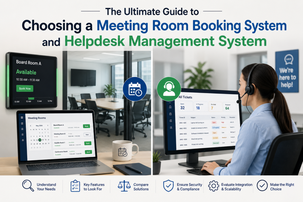 The Ultimate Guide to Choosing a Meeting Room Booking System and Helpdesk Management System Ultimate Guide to Choosing a Meeting Room Booking System