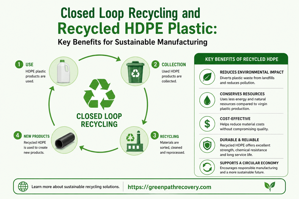Closed Loop Recycling and Recycled HDPE Plastic: Key Benefits for Sustainable Manufacturing Closed Loop Recycling