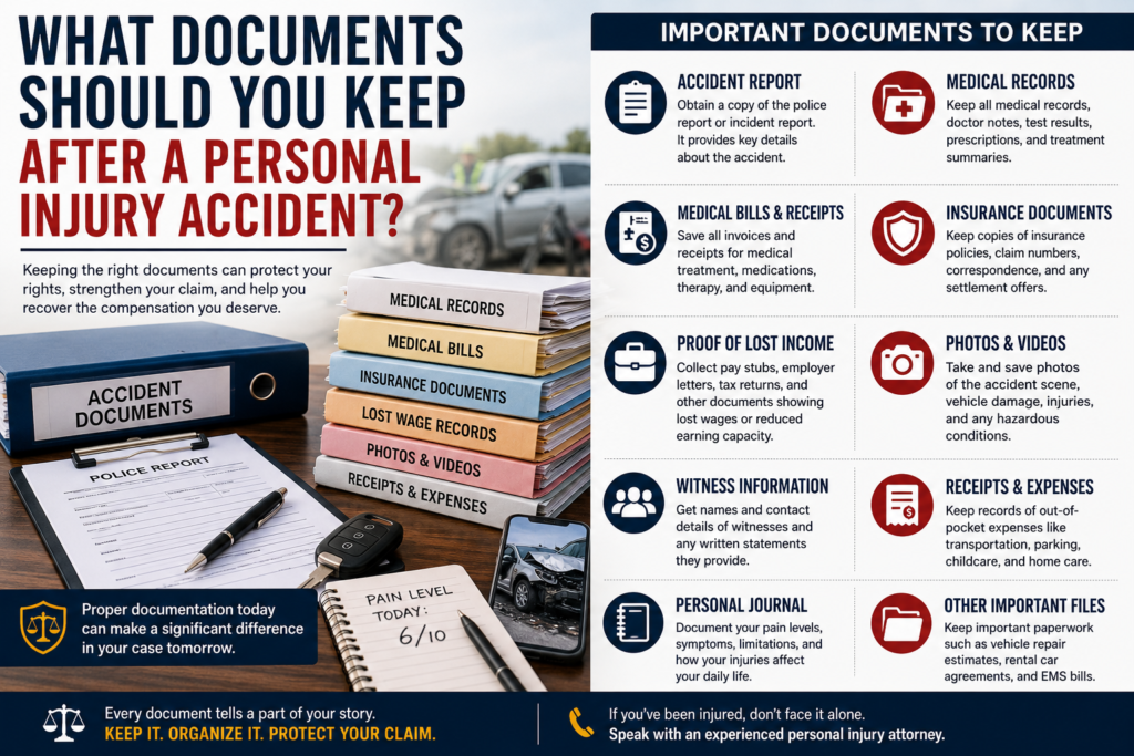 What Documents Should You Keep After a Personal Injury Accident? personal injury accident