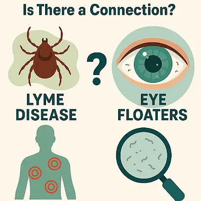 Illustration showing Lyme disease affecting the eyes and vision