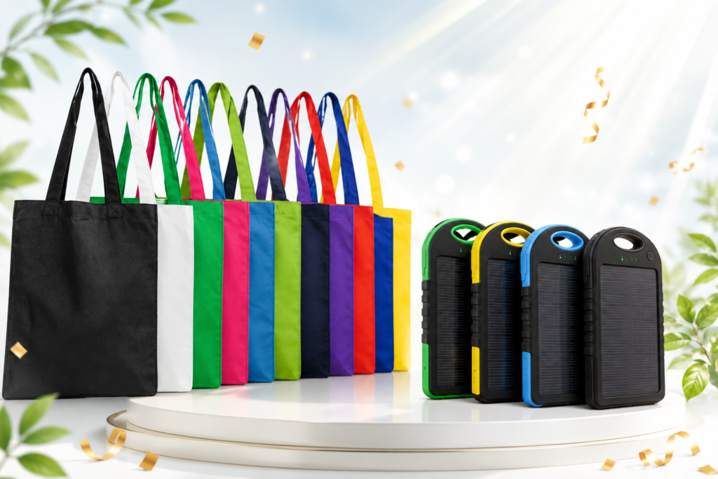 Solar Power Banks and Cotton Bags