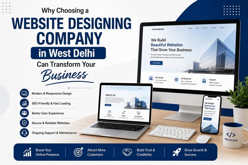 Why Choosing a Website Designing Company in West Delhi Can Transform Your Business Professional Website Designing Company in West Delhi offering responsive, SEO-friendly custom website design services for business growth.