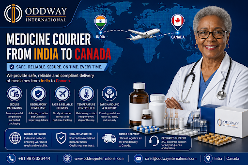 Courier Medicines from India to Canada for Bulk Healthcare Supply | Oddway International medicine courier from india to canada