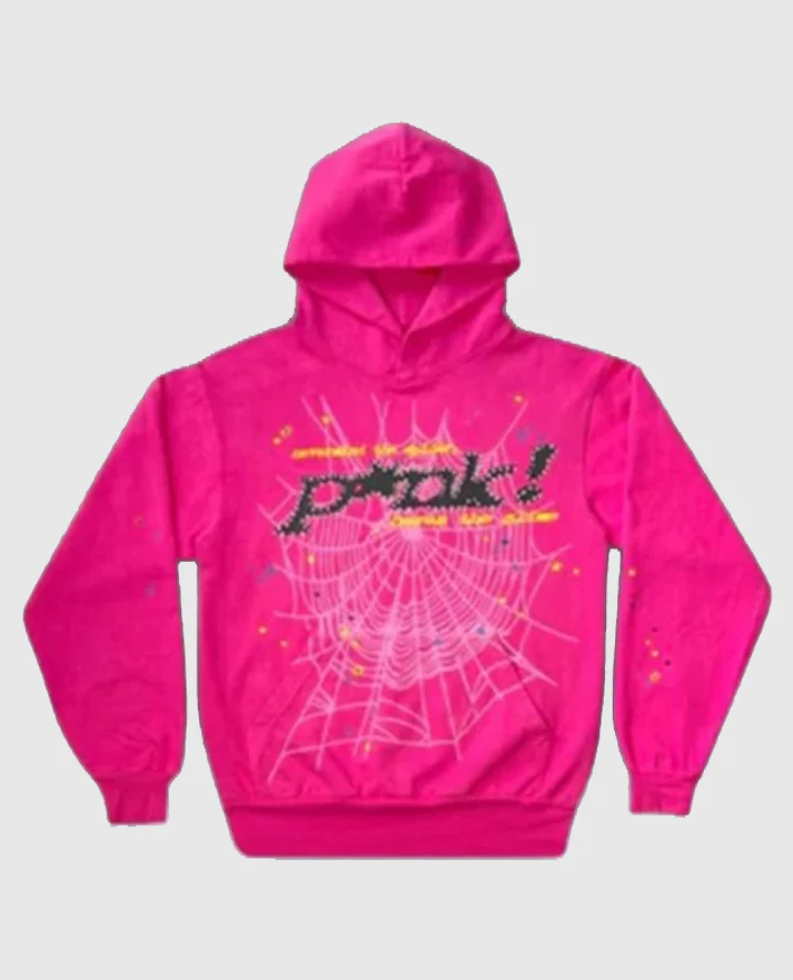This hoodie redefines casual wear with its vibrant pink hue, webbed graphic print, and unmistakable edge, making it the ultimate symbol of self-expression in the world of urban fashion.