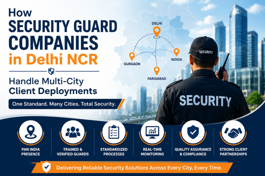 How Security Guard Companies in Delhi NCR Handle Multi-City Client Deployments security guard companies in Delhi NCR